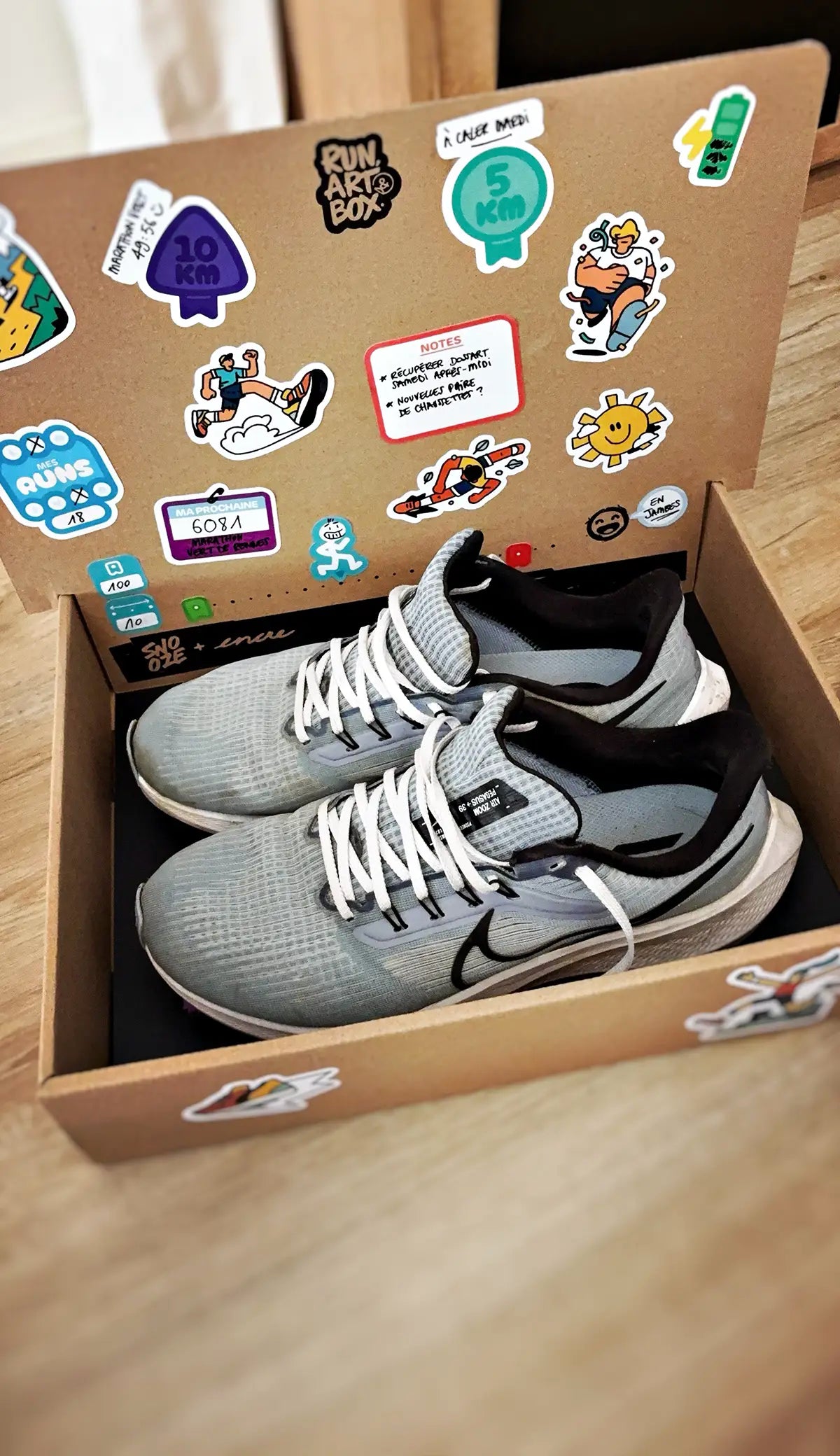Boîte Run, Art & Box après personnalisation